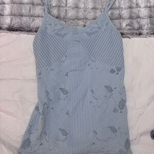 Francesca’s lace light blue tank top